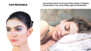 ชุดสติกเกอร์ซิลิโคน5ใน1ใช้ซ้ำได้แผ่นแปะตาหน้าผากลดริ้วรอย