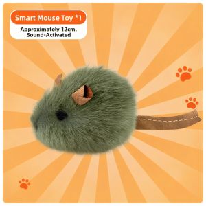 7o | Intelligent Sound Responsive Cat Toy Realistic Mouse Teaser
