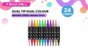 Acrylic Marker Pens with Glitter Paint Pens Line Outline for Rock PaintingCeramicGlassWoodFabricCanvasMugsDIYCraft Making
