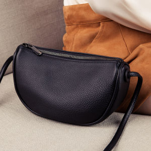 Fashionable Mini Leather Shoulder Bag Womens Crossbody Saddle Bag Soft Leather Trendy All-Match Casual Youth Summer Bag