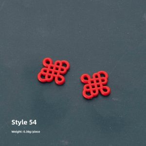 Lucky Fortune Alluvial Gold Pendant Bracelet Keychain Pendant Blessing Alloy Red Rope Small Pendant DIY Ornament Accessories