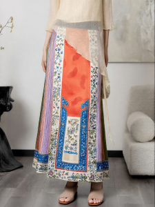 Embroidered Retro National Style Skirt Spring Summer New