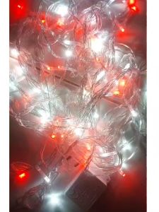 Lampu Hias LED Tumbler Merah Putih 8 MTR 50 LED Dekorasi HUT RI 17 Agustus Cafe Natal Toko DLL