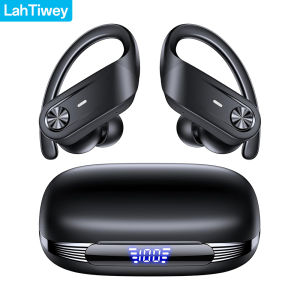 บลูทูธ 5.4 หูฟังไร้สายกันน้ํากีฬา Over-Ear Hooks หูฟังพร้อมไมโครโฟนสําหรับกีฬาวิ่งออกกําลังกาย 80Hrs Palytime