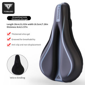 TOSUOD | TOSUOD Comfortable Bicycle Saddle Cover PU Leather GEL Silicone Cycling Seat Cover Soft Sponge Shockproof MTB Road Bike Cushion