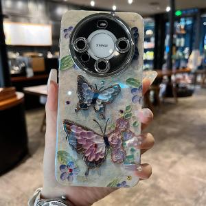 Retro Floral Butterfly Full Cover Anti-Fall Shell for Huawei Mate60 Series New Womens Model Ins Style Protective Case