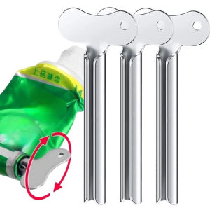 4 cái Hướng dẫn sử dụng dụng cụ lấy kem đánh răng thép không gỉ Sữa rửa mặt hộp đựng kem đánh răng bằng kim loại trong phòng tắm ống lăn Kem ép