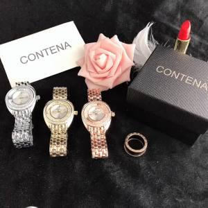 Newest Luxury Womens Watches Fashion Rhinestone Stainless Steel Quartz Watches Woman Simple Dress Ladies Watch Clock Gift
