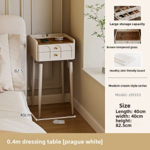 YANGYING | Narrow Cream Style Dressing Table 50cm