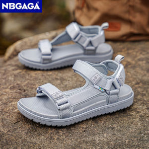 NBGAGA | Womens Summer Outdoor Sandals Breathable Anti-Slip Beach Shoes Soft Flat Bottom Walking Sandals Size 36-41