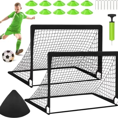 Portable Folding Mobile Training Soccer Goal