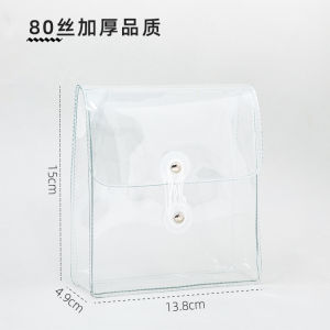 Portable Large Capacity Wire-Winding Transparent PVC Storage Bag for Small Objects Simple Minimalist Design Water-Resistant