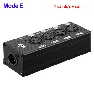 Bộ Chia Âm Thanh Cân Bằng XLR 1X4 3 Chân Mạ Vàng Đầu Nối Đực Cái Dùng Cho Bộ Khuếch Đại Phân Phối Biểu Diễn Sân Khấu