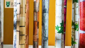 Wallpaper Sticker Dinding Decoration Dinding Ruangan Motif Kotak 3D Hijau Panjang 8 Meter x Lebar 45cm