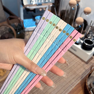 HONGLEJIA | Non-slip Heat Resistant Aesthetic Distinguishable Alloy Chopsticks