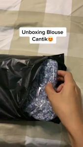 olla motif bunga lengan kerut / atasan wanita lengan panjang / blouse wanita korean