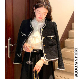 RULINWOODS Áo Khoác Thời Trang Phong Cách Pháp Sang Trọng Cho Nữ