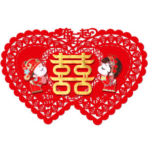 Large Double Happiness Stickers: Enhancing Your Living Room & Bedroom Decor