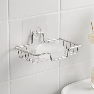 Homenhome Hộ Gia Đình Đục Treo Tường Thoát Nước Thép Không Gỉ Xà Phòng giá lưu trữ