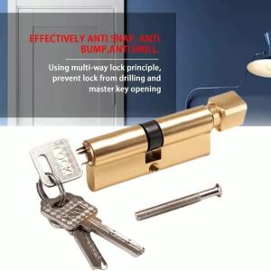 Xi Lanh Khóa Cửa Chống Trộm 70mm Kèm 3 Chìa Khóa Khóa Cổng Vào Nhà An Ninh Gia Đình Cho Nội Thất Phòng Ngủ & Cải Thiện Nhà Cửa