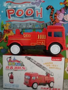 Xe cứu hỏa đồ chơi có nhạc đèn tự động tiến lùi (tặng kèm pin)