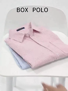 Mens Short Sleeve Shirt Summer Striped Short T-shirt Shirt Korean Style Loose Blue Sport Top