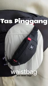 JAVA SEVEN Tas Pinggang Pria Anti Air Weistbag / Bahan Sintetis / Hitam SYNTETIC TOJ 004