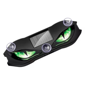 New Solar Power Car Demon Eye Light Cool Flashing Warning Light Dynamic Safety Vehicle Signal Lights Universal