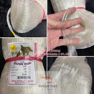 0.60 x 4” x 30Mata x 91.4Mtr(Mata Lintang)Isi Kosong/Dolphin Brand/Jaring Ikan/Fishing Net