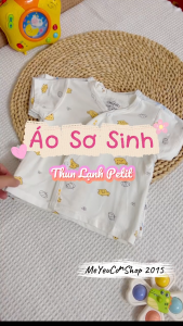 [3-9kg] Áo Sơ Sinh NGẮN TAY Cotton Thun Lạnh Mềm Mát  Co Giãn 4 Chiều Thấm Hút Mồ Hôi Cho Bé