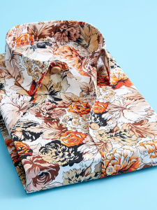 Cotton Floral Print Casual Shirt Short Sleeve Beach Style Summer Fashionable Mens Clothing Lightweight Breathable Cool