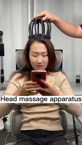 Electric Head Massager Head Neck Scalp Massager Hand Held 3 Modes Massage Octopus Claw Scalp Massage Machine Therapy Massager Vibrating Whole Body Relieve Head Fatigue Relax Brain USB Charging