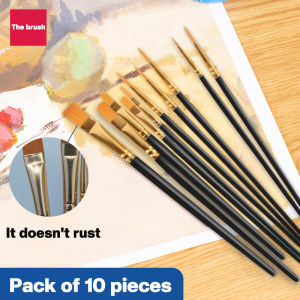 Hami 10pcs Professional Oil Painting Brush Set Acrylic Oil Watercolors Artist Paint Brushes Stationery