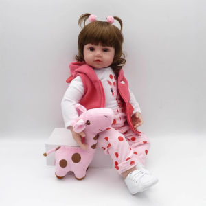 (48cm Reborn Doll) Cute Full Vinyl Simulation Dolls Dress Up Game Washable Toys Accompanying Children For Christmas Gifts