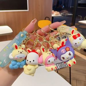【 Multi-Style】Kartun Sanrio rantai kunci Kuromi doll key chain kereta kunci loket Cute school bag loket rantai kunci