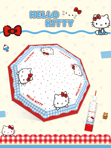 Sanrio | Kitty Cat Polka Dot UV Protection Umbrella for Rain and Sun
