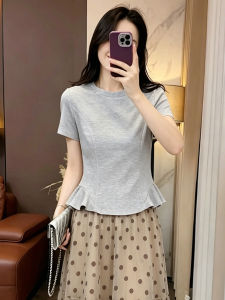 Fashionable Short Sleeve T-Shirt and Organza Skirt Set 2026 New