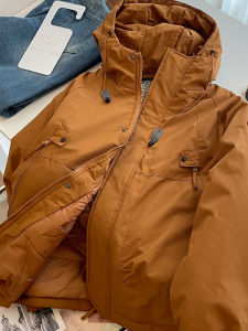 French Retro Casual Large Size Womens Workwear Jacket Caramel