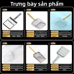 MONLEYTA | Công Cụ Vét Bụi Mèo Inox với Lưới Nhỏ