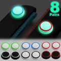 8 cặp mũ phát sáng cho Nintendo Switch 2 NS2 PS4 Xbox ps5 Silicone phím điều khiển Bộ tay cầm nút ngón cái chống trượt điều khiển bọc nút tay cầm. 
