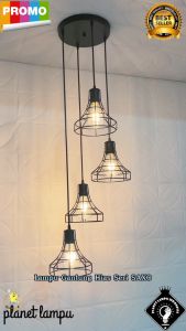 Lampu Gantung Retro Vintage Minimalis 4 in 1