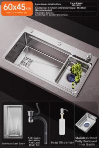 JIAYUN | Stainless Steel 304 Thickened Kitchen Sink Single Basin Undermount