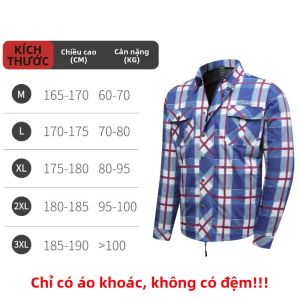 WOSAWE | Áo Khoác Xe Máy Nam WOSAWE Kiểu Cổ Điển Kẻ Caro Tay Dài Có Khóa Kéo Phong Cách Công Sở Dạo Phố Chất Liệu Vải Kẻ Caro Dành Cho Mùa Thu