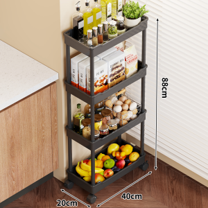 evesigar | Mobile Multi-Layer Storage Rack for Tight Spaces