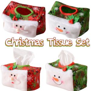 Creative Tissue Box Holder Christmas Decoration Atmosphere Layout Non-woven Fabric Paper Towel Cover