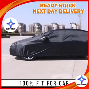 3XL Heavy-Duty 3 Layer Car Cover UV & Water Resistant Full Size Black Cover for Myvi Alza Axia Ativa Aruz Bezza