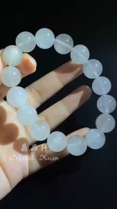 【现货 】  白兔毛手串13mm｜强效净化 × 稳定心神 × 清明专注｜White Rutilated Quartz Bracelet｜Purification • Calm • Clarity