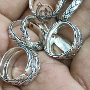 Cincin Kaki Wanita Simple Perak Asli 925 Jalin Braiding