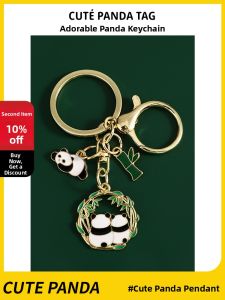 LONGKUI | Cute & Healing Metal Panda Pendant Bag Accessory Small Decorative Item Couples Car Keychain