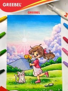 ORIGINAL GREEBEL Crayon Krayon 55 Warna / Crayon Kids Oil Pastel 55 / Crayon Greebel 55 Warna